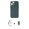 MARSİLYAN™- iPhone 14 Kılıf Ahenk Serisi - Siyah Joko Magic 5D Hayalet Cam + Shine Kamera Lens - KI