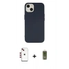 MARSİLYAN™- iPhone 14 Kılıf Ahenk Serisi - Siyah Joko Magic 5D Hayalet Cam + Shine Kamera Lens - KI