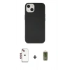 MARSİLYAN™- iPhone 14 Kılıf Ahenk Serisi - Siyah Joko Magic 5D Hayalet Cam + Shine Kamera Lens - KI