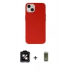 MARSİLYAN™- iPhone 14 Kılıf Ahenk Serisi - Siyah Joko Magic 5D Hayalet Cam + PVD Metal Kamera Lens - TU