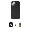 MARSİLYAN™- iPhone 14 Kılıf Ahenk Serisi - Siyah Joko Magic 5D Hayalet Cam + PVD Metal Kamera Lens - TU