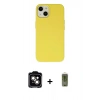 MARSİLYAN™- iPhone 14 Kılıf Ahenk Serisi - Siyah Joko Magic 5D Hayalet Cam + PVD Metal Kamera Lens - TU