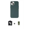MARSİLYAN™- iPhone 14 Kılıf Ahenk Serisi - Siyah Joko Magic 5D Hayalet Cam + PVD Metal Kamera Lens - YL