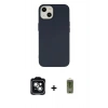 MARSİLYAN™- iPhone 14 Kılıf Ahenk Serisi - Siyah Joko Magic 5D Hayalet Cam + PVD Metal Kamera Lens - YL