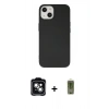 MARSİLYAN™- iPhone 14 Kılıf Ahenk Serisi - Siyah Joko Magic 5D Hayalet Cam + PVD Metal Kamera Lens - YL