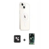 MARSİLYAN™- iPhone 14 Kılıf Ahenk Yansıma Prime - Şeffaf 360 Full Body Arka Koruyucu + PVD Metal Kamera Lens - PE
