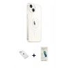 MARSİLYAN™- iPhone 14 Kılıf Ahenk Yansıma Prime - Şeffaf Pasifik Cam Ekran Koruyucu + Diamond Kamera Lens - PE