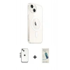MARSİLYAN™- iPhone 14 Kılıf Ahenk Yansıma Prime - Şeffaf Pasifik Cam Ekran Koruyucu + Shine Kamera Lens - GS