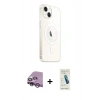 MARSİLYAN™- iPhone 14 Kılıf Ahenk Yansıma Prime - Şeffaf Pasifik Cam Ekran Koruyucu + Raze Metal Kamera Lens - MR
