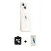 MARSİLYAN™- iPhone 14 Kılıf Ahenk Yansıma Prime - Şeffaf Pasifik Cam Ekran Koruyucu + PVD Metal Kamera Lens - TU