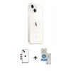 MARSİLYAN™- iPhone 14 Kılıf Ahenk Yansıma Prime - Şeffaf Royal Nano Ekran Koruyucu + Shine Kamera Lens - KI