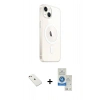 MARSİLYAN™- iPhone 14 Kılıf Ahenk Yansıma Prime - Şeffaf Royal Nano Ekran Koruyucu + Diamond Kamera Lens - PE