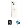 MARSİLYAN™- iPhone 14 Kılıf Ahenk Yansıma Prime - Siyah 3D Antistatik Cam Ekran Koruyucu + PVD Metal Kamera Lens - MI