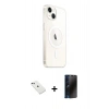 MARSİLYAN™- iPhone 14 Kılıf Ahenk Yansıma Prime - Siyah 3D Antistatik Hayalet Cam Ekran Koruyucu + Diamond Kamera Lens - YL