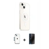 MARSİLYAN™- iPhone 14 Kılıf Ahenk Yansıma Prime - Siyah 3D Antistatik Hayalet Cam Ekran Koruyucu + Shine Kamera Lens - MI