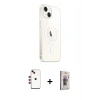 MARSİLYAN™- iPhone 14 Kılıf Ahenk Yansıma Prime - Siyah Bilvis 3D Cam Ekran Koruyucu + Shine Kamera Lens - KI