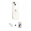 MARSİLYAN™- iPhone 14 Kılıf Ahenk Yansıma Prime - Siyah Bilvis 3D Mat Cam Ekran Koruyucu + Pembe Diamond Kamera Lens
