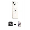 MARSİLYAN™- iPhone 14 Kılıf Ahenk Yansıma Prime - Siyah Bilvis 3D Mat Cam Ekran Koruyucu + PVD Metal Kamera Lens - PE