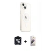MARSİLYAN™- iPhone 14 Kılıf Ahenk Yansıma Prime - Siyah Bilvis 3D Mat Cam Ekran Koruyucu + PVD Metal Kamera Lens - SH