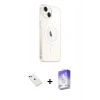 MARSİLYAN™- iPhone 14 Kılıf Ahenk Yansıma Prime - Siyah Bilvis 5in1 3D Magic Cam Ekran Koruyucu + Diamond Kamera Lens - KI