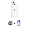 MARSİLYAN™- iPhone 14 Kılıf Ahenk Yansıma Prime - Siyah Bilvis 5in1 3D Magic Cam Ekran Koruyucu + Gümüş Raze Metal Kamera Lens
