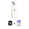 MARSİLYAN™- iPhone 14 Kılıf Ahenk Yansıma Prime - Siyah Bilvis 5in1 3D Magic Cam Ekran Koruyucu + PVD Metal Kamera Lens - TU