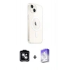 MARSİLYAN™- iPhone 14 Kılıf Ahenk Yansıma Prime - Siyah Bilvis 5in1 3D Magic Cam Ekran Koruyucu + PVD Metal Kamera Lens - GS