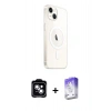 MARSİLYAN™- iPhone 14 Kılıf Ahenk Yansıma Prime - Siyah Bilvis 5in1 3D Magic Cam Ekran Koruyucu + PVD Metal Kamera Lens - MI