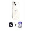 MARSİLYAN™- iPhone 14 Kılıf Ahenk Yansıma Prime - Siyah Bilvis 5in1 3D Magic Cam Ekran Koruyucu + PVD Metal Kamera Lens - SH