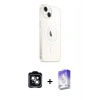 MARSİLYAN™- iPhone 14 Kılıf Ahenk Yansıma Prime - Siyah Bilvis 5in1 3D Magic Cam Ekran Koruyucu + PVD Metal Kamera Lens - YL