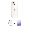 MARSİLYAN™- iPhone 14 Kılıf Ahenk Yansıma Prime - Siyah Bilvis 5in1 5D Magic Hayalet Cam Ekran Koruyucu + Shine Kamera Lens - GI