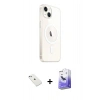 MARSİLYAN™- iPhone 14 Kılıf Ahenk Yansıma Prime - Siyah Bilvis 5in1 5D Magic Hayalet Cam Ekran Koruyucu + Diamond Kamera Lens - SABE