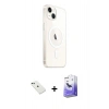 MARSİLYAN™- iPhone 14 Kılıf Ahenk Yansıma Prime - Siyah Bilvis 5in1 5D Magic Hayalet Cam Ekran Koruyucu + Diamond Kamera Lens - YL