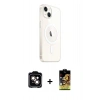 MARSİLYAN™- iPhone 14 Kılıf Ahenk Yansıma Prime - Siyah Buffer Cam Ekran Koruyucu + PVD Metal Kamera Lens - TU