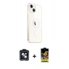 MARSİLYAN™- iPhone 14 Kılıf Ahenk Yansıma Prime - Siyah Buffer Cam Ekran Koruyucu + PVD Metal Kamera Lens - SH