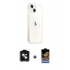 MARSİLYAN™- iPhone 14 Kılıf Ahenk Yansıma Prime - Siyah Buffer Hayalet Cam Ekran Koruyucu + PVD Metal Kamera Lens - MI