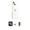 MARSİLYAN™- iPhone 14 Kılıf Ahenk Yansıma Prime - Siyah Joko Magic 5D Hayalet Cam + Pembe PVD Metal Kamera Lens