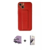 MARSİLYAN™- iPhone 14 Kılıf Akış Doku - Siyah Bilvis 3D Mat Cam Ekran Koruyucu + Raze Metal Kamera Lens - GS