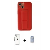 MARSİLYAN™- iPhone 14 Kılıf Akış Doku - Siyah Joko Magic 5D Cam + Shine Kamera Lens - GI