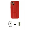 MARSİLYAN™- iPhone 14 Kılıf Akış Doku - Siyah Joko Magic 5D Hayalet Cam + Shine Kamera Lens - GS