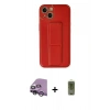 MARSİLYAN™- iPhone 14 Kılıf Akış Doku - Siyah Joko Magic 5D Hayalet Cam + Raze Metal Kamera Lens - GS