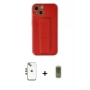 MARSİLYAN™- iPhone 14 Kılıf Akış Doku - Siyah Joko Magic 5D Hayalet Cam + Shine Kamera Lens - GD