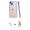 MARSİLYAN™- iPhone 14 Kılıf Atlas Asil Serisi - Şeffaf Pasifik Cam Ekran Koruyucu + Diamond Kamera Lens - KI