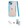 MARSİLYAN™- iPhone 14 Kılıf Atlas Asil Serisi - Şeffaf Royal Nano Ekran Koruyucu + Diamond Kamera Lens - PE