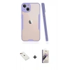 MARSİLYAN™- iPhone 14 Kılıf Atlas Asil Serisi - Siyah Bilvis 3D Mat Cam Ekran Koruyucu + Diamond Kamera Lens - KI