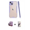 MARSİLYAN™- iPhone 14 Kılıf Atlas Asil Serisi - Siyah Bilvis 3D Mat Cam Ekran Koruyucu + Raze Metal Kamera Lens - KI