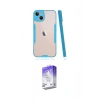 MARSİLYAN™- iPhone 14 Kılıf Atlas Asil Serisi - Siyah Bilvis 5in1 3D Magic Cam Ekran Koruyucu