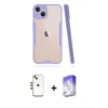 MARSİLYAN™- iPhone 14 Kılıf Atlas Asil Serisi - Siyah Bilvis 5in1 3D Magic Cam Ekran Koruyucu + Shine Kamera Lens - GD