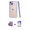 MARSİLYAN™- iPhone 14 Kılıf Atlas Asil Serisi - Siyah Bilvis 5in1 3D Magic Cam Ekran Koruyucu + Raze Metal Kamera Lens - GS