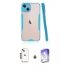 MARSİLYAN™- iPhone 14 Kılıf Atlas Asil Serisi - Siyah Bilvis 5in1 3D Magic Cam Ekran Koruyucu + Shine Kamera Lens - KI